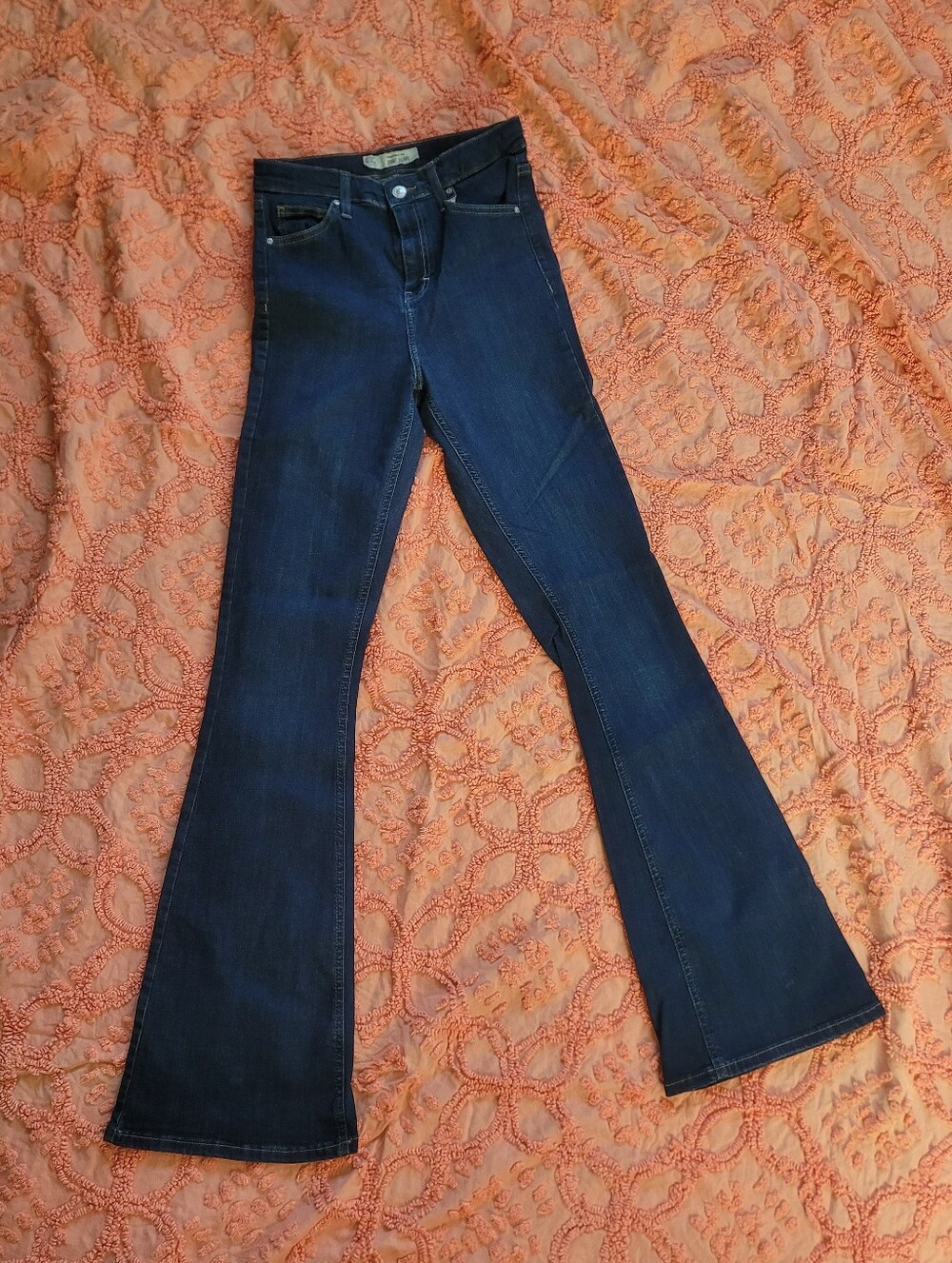 Tall Women's Topshop Stretchy Flared/High Rise Jeans